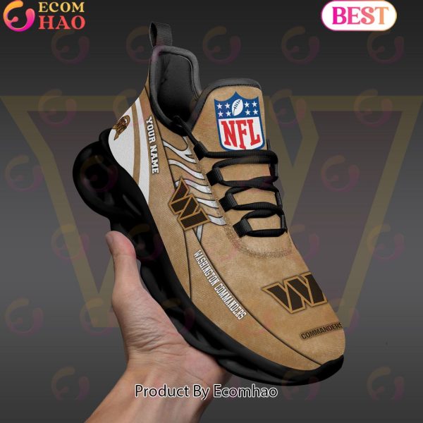 Custom Name NFL Washington Commanders X Salute to Service For Veterans Day Celebration Max Soul Shoes