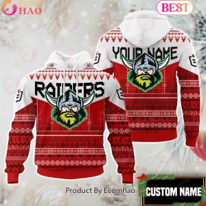 Canberra Raiders NRL Merry Christmas Custom Name Hoodie