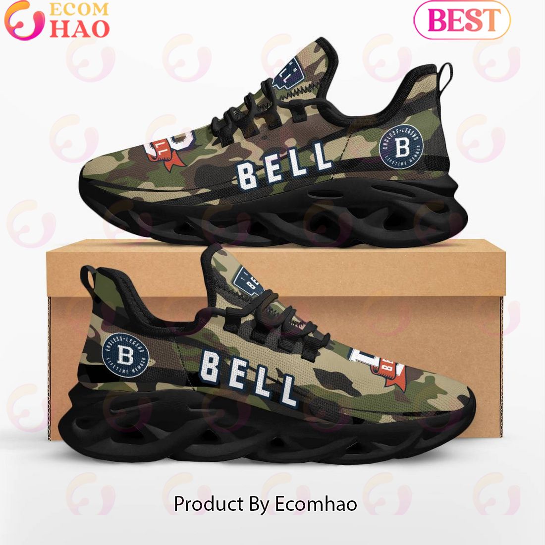 Bell Endless Legend Lifetime Member Special Camo Military Design Max Soul Shoes, Sneakers