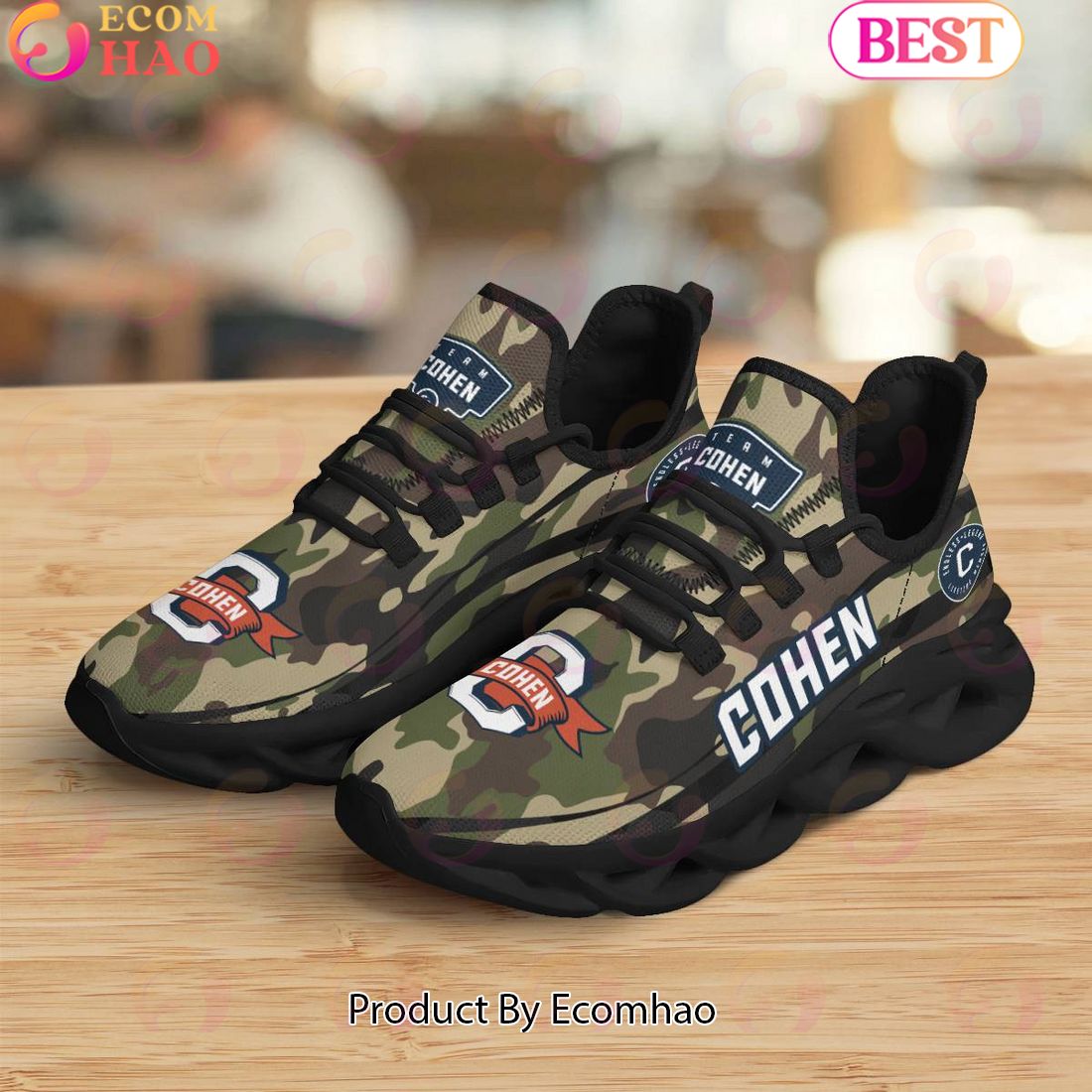 Cohen Endless Legend Lifetime Member Special Camo Military Design Max Soul Shoes, Sneakers