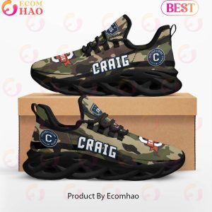 Craig Endless Legend Lifetime Member Special Camo Military Design Max Soul Shoes, Sneakers