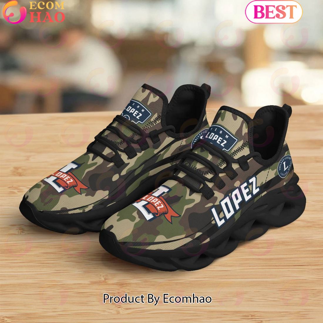 Lopez Endless Legend Lifetime Member Special Camo Military Design Max Soul Shoes, Sneakers