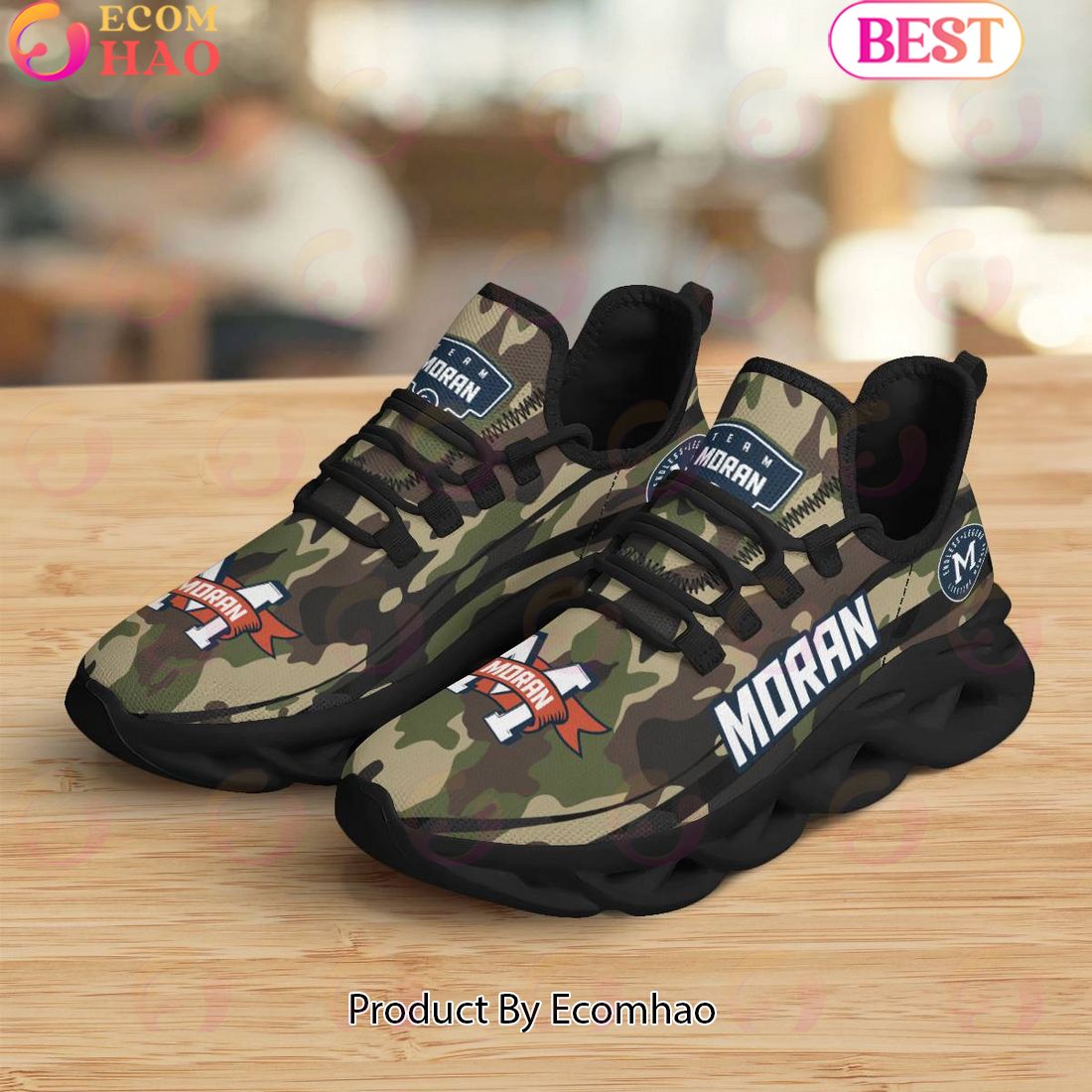 Moran Endless Legend Lifetime Member Special Camo Military Design Max Soul Shoes, Sneakers