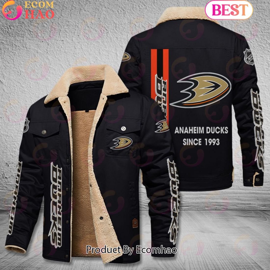 NHL Anaheim Ducks Since 1993 Leather Jacket