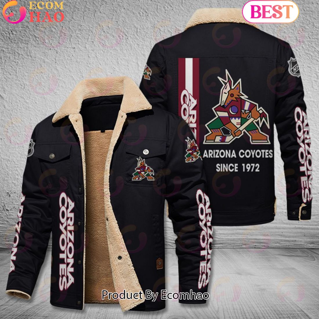 NHL Arizona Coyotes Since 1972 Leather Jacket