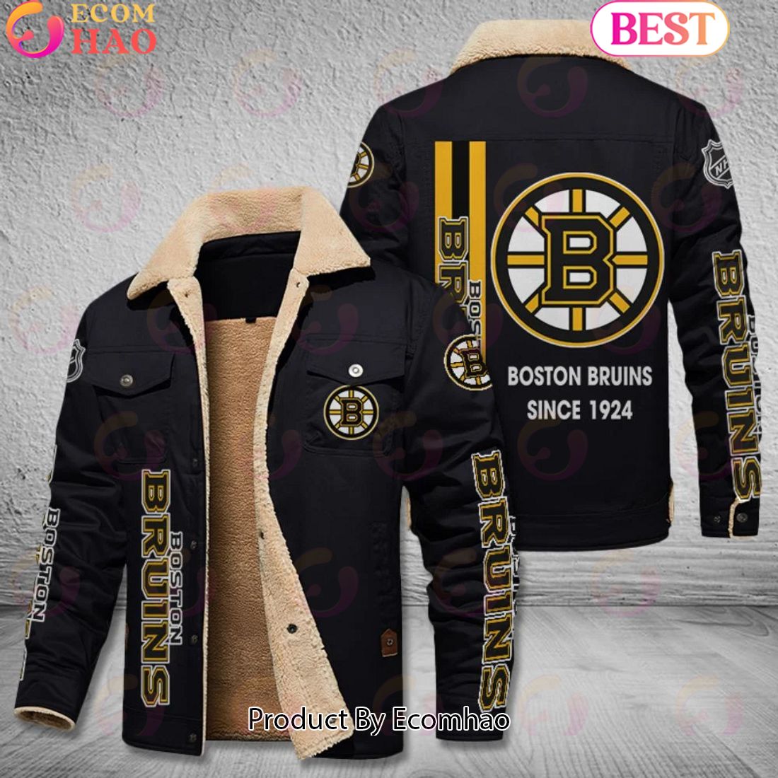 NHL Boston Bruins Since 1924 Leather Jacket