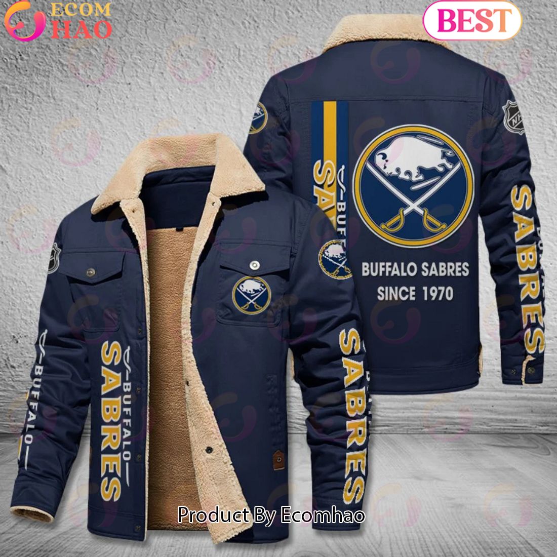 NHL Buffalo Sabres Since 1970 Leather Jacket