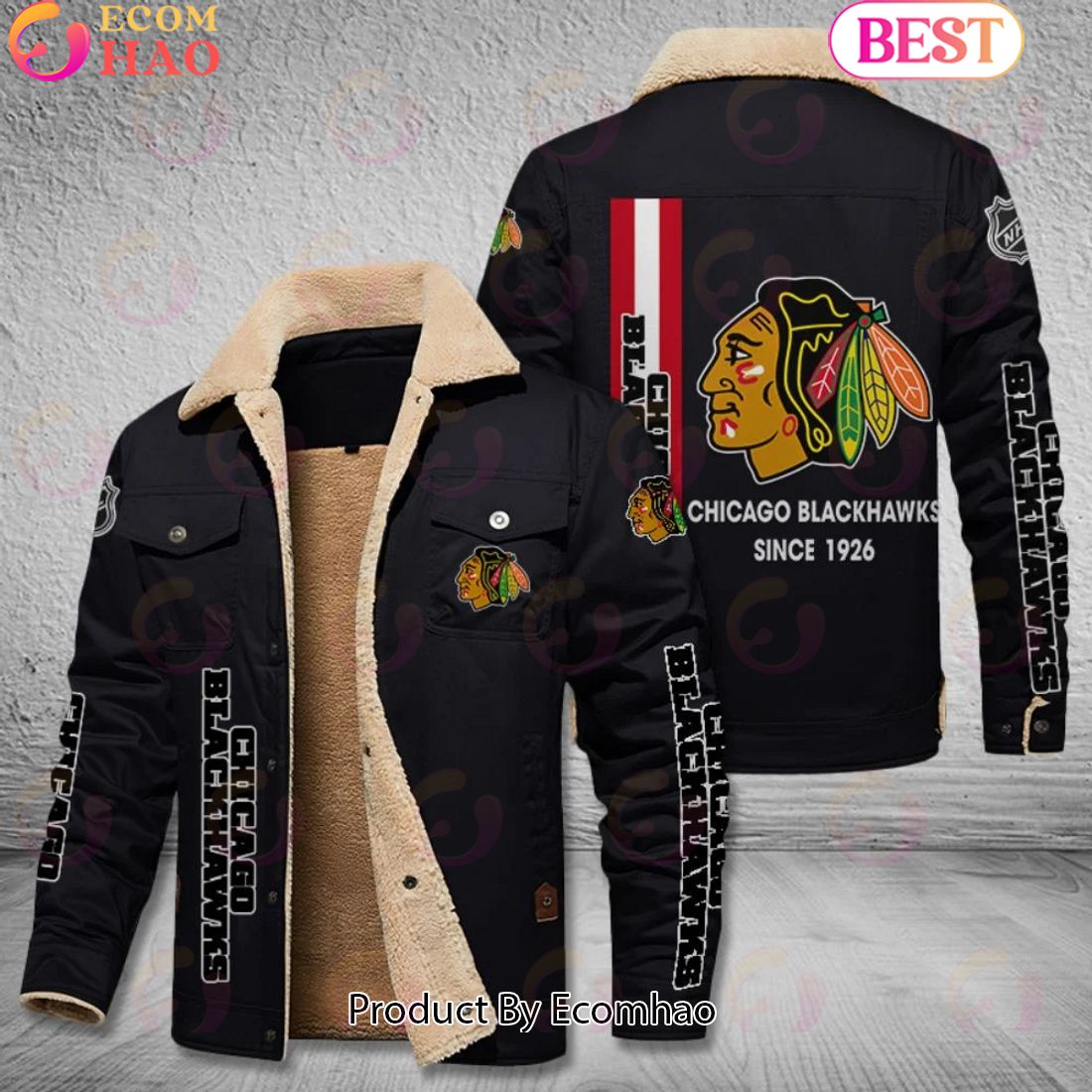 NHL Chicago Blackhawks Since 1926 Leather Jacket