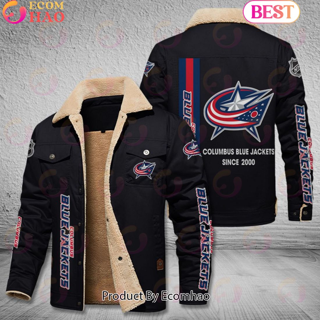 NHL Columbus Blue Jackets Since 2000 Leather Jacket