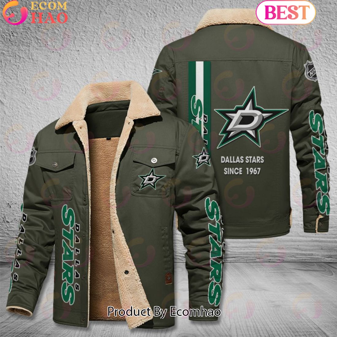 NHL Dallas Stars Since 1967 Leather Jacket