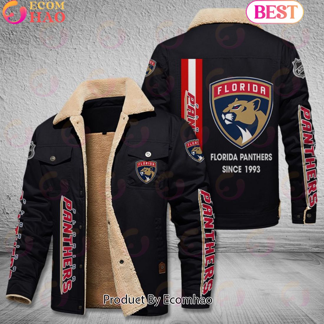 NHL Florida Panthers Since 1993 Leather Jacket