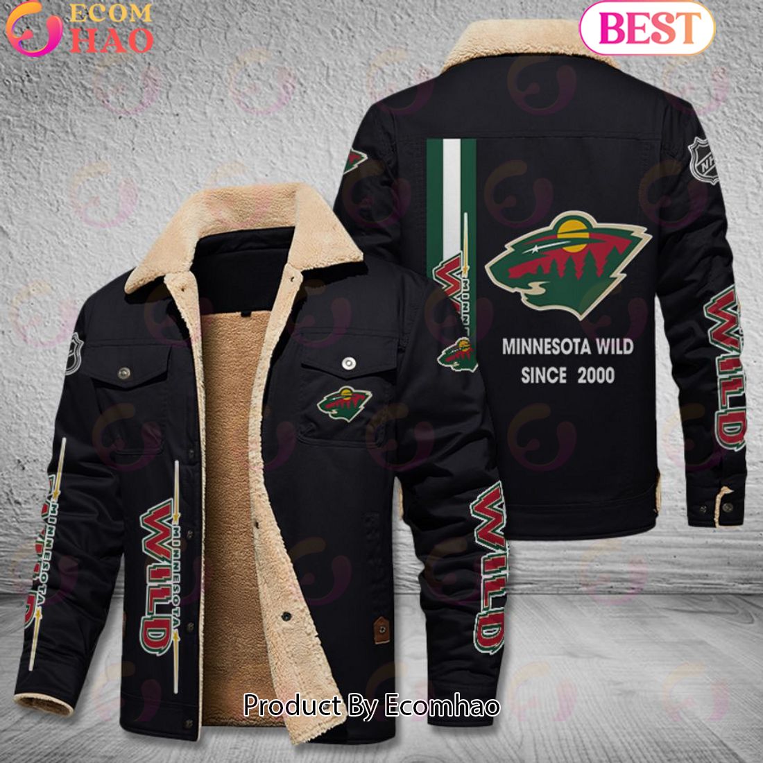 NHL Minnesota Wild Since 2000 Leather Jacket