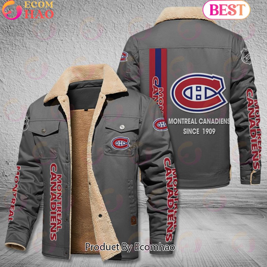 NHL Montreal Canadiens Since 1909 Leather Jacket