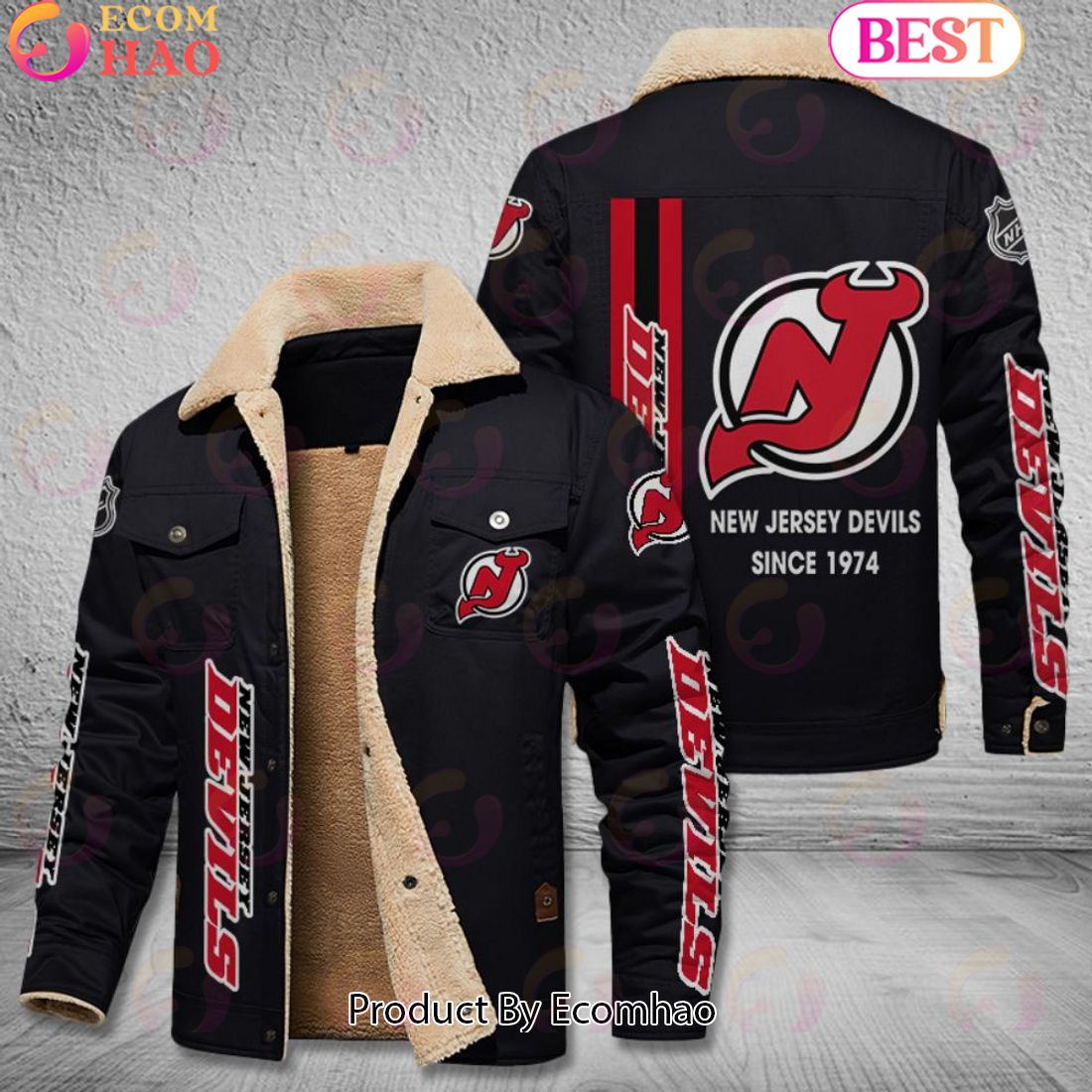 NHL New Jersey Devils Since 1974 Leather Jacket