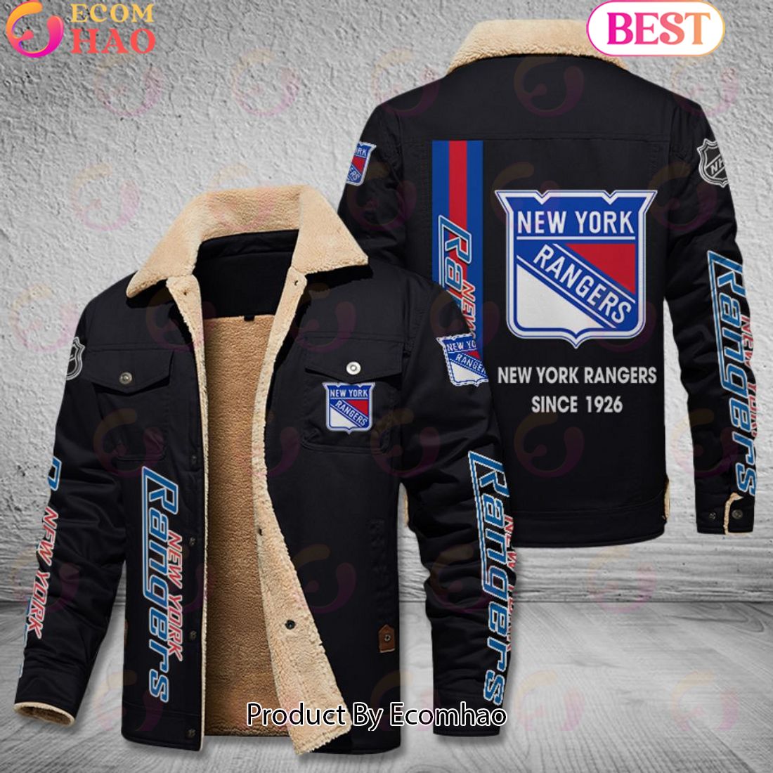 NHL New York Rangers Since 1926 Leather Jacket