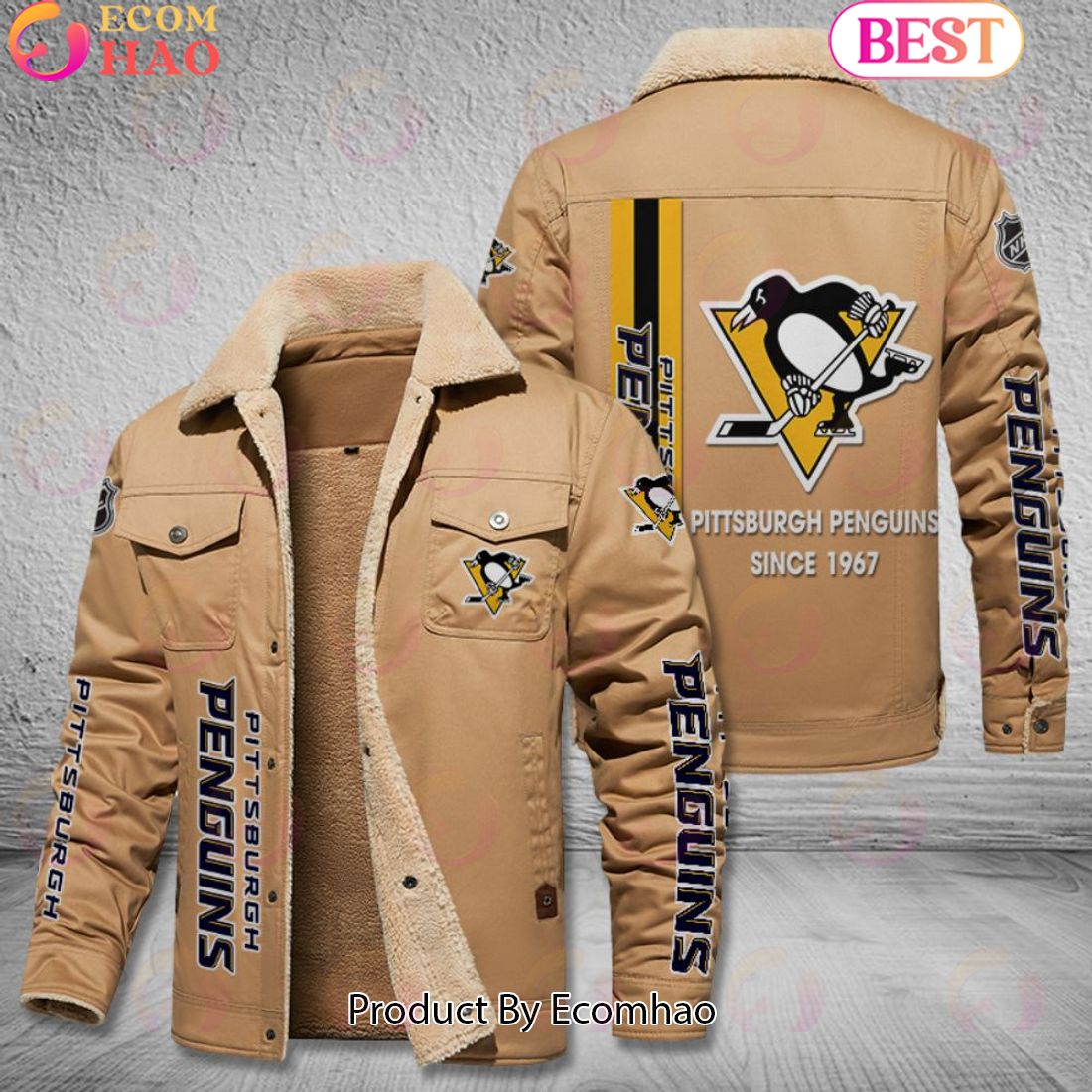 NHL Pittsburgh Penguins Since 1967 Leather Jacket