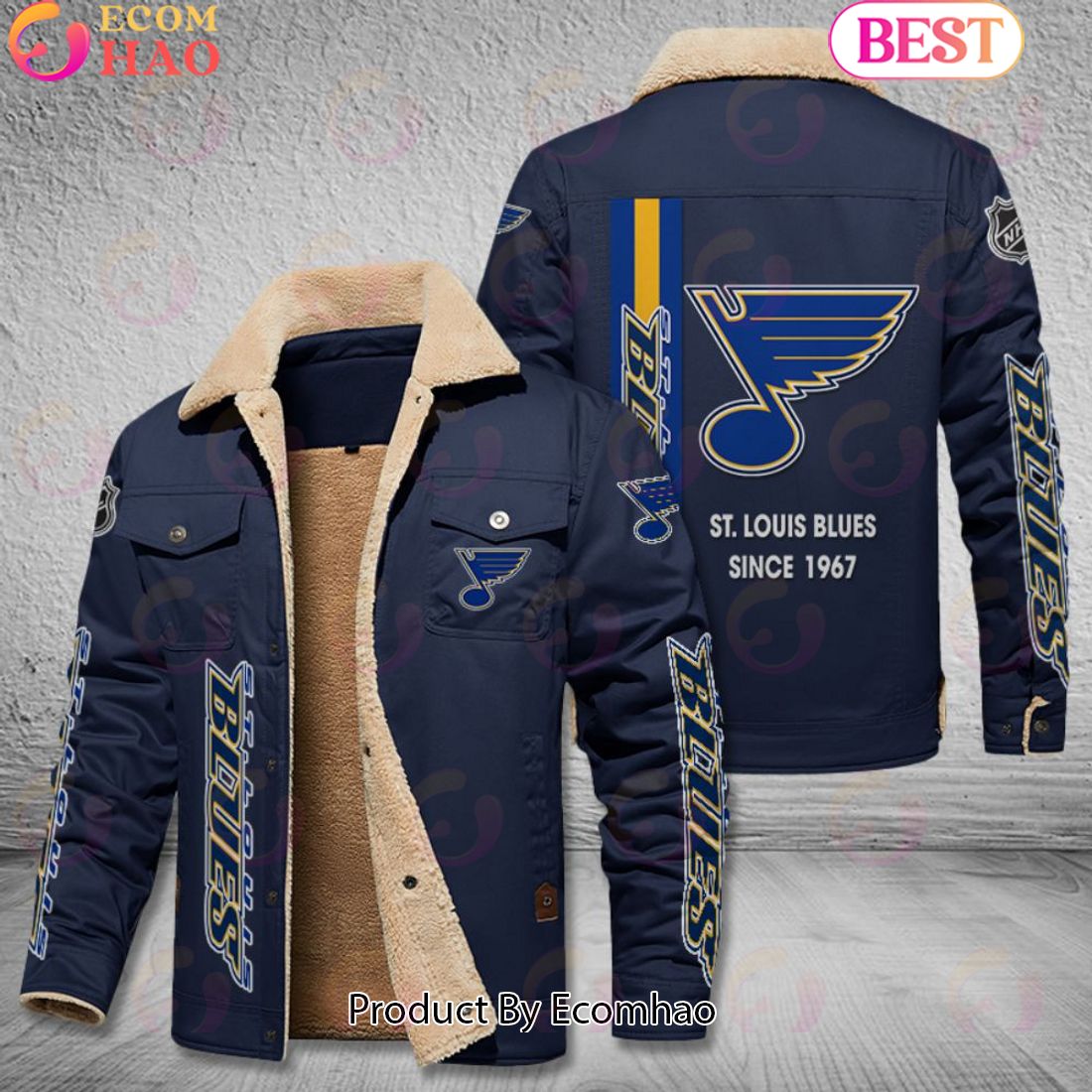NHL St Louis Blues Since 1967 Leather Jacket - Ecomhao Store