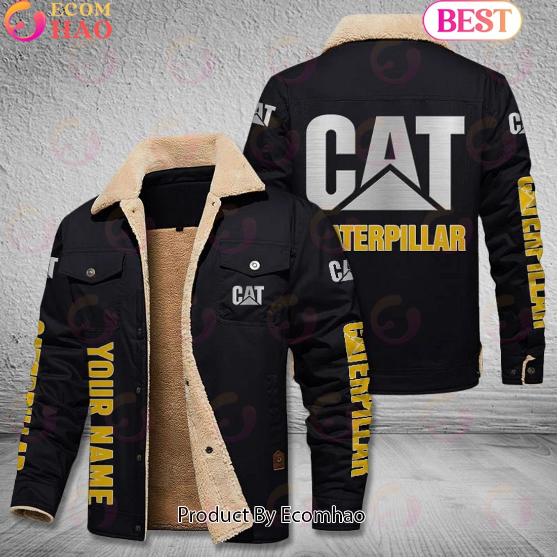 Caterpillar Tractors Leather Jacket