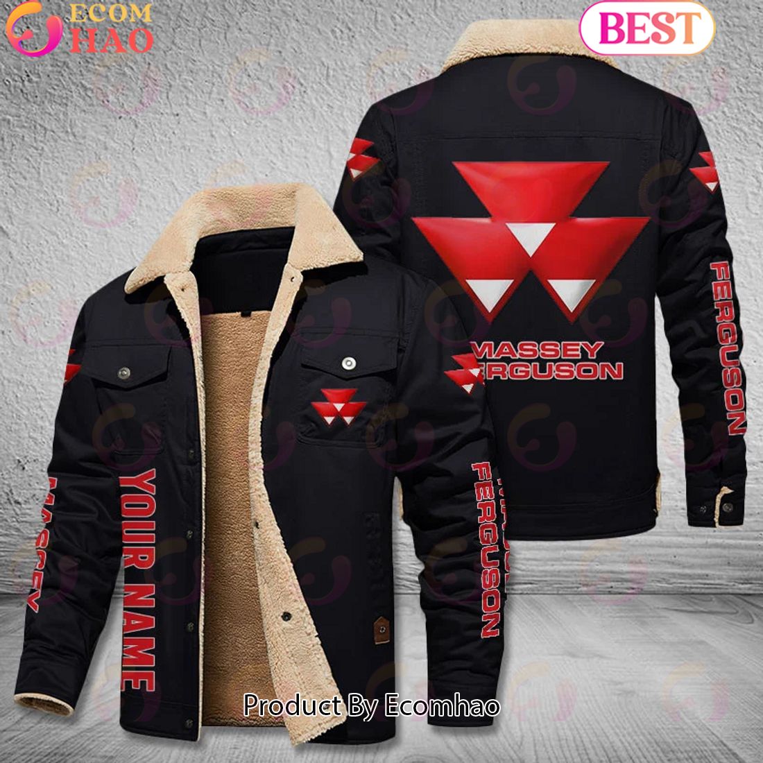 Massey Ferguson Tractors Leather Jacket