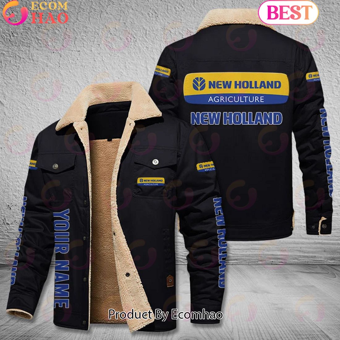 New Holland Tractors Leather Jacket