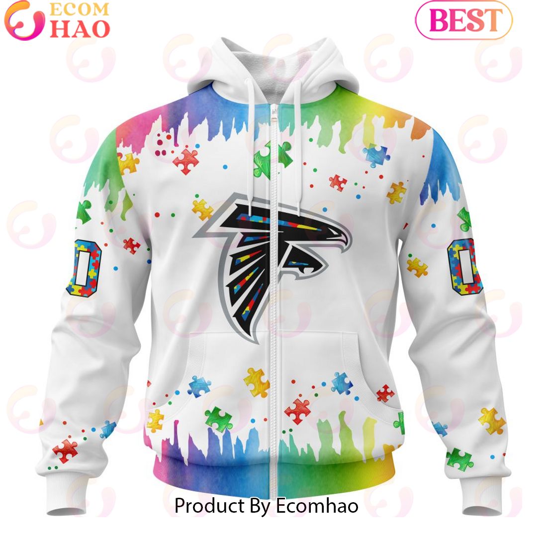 NFL Atlanta Falcons Special Autism Awareness Design 2023 Personalized 3D Hoodie