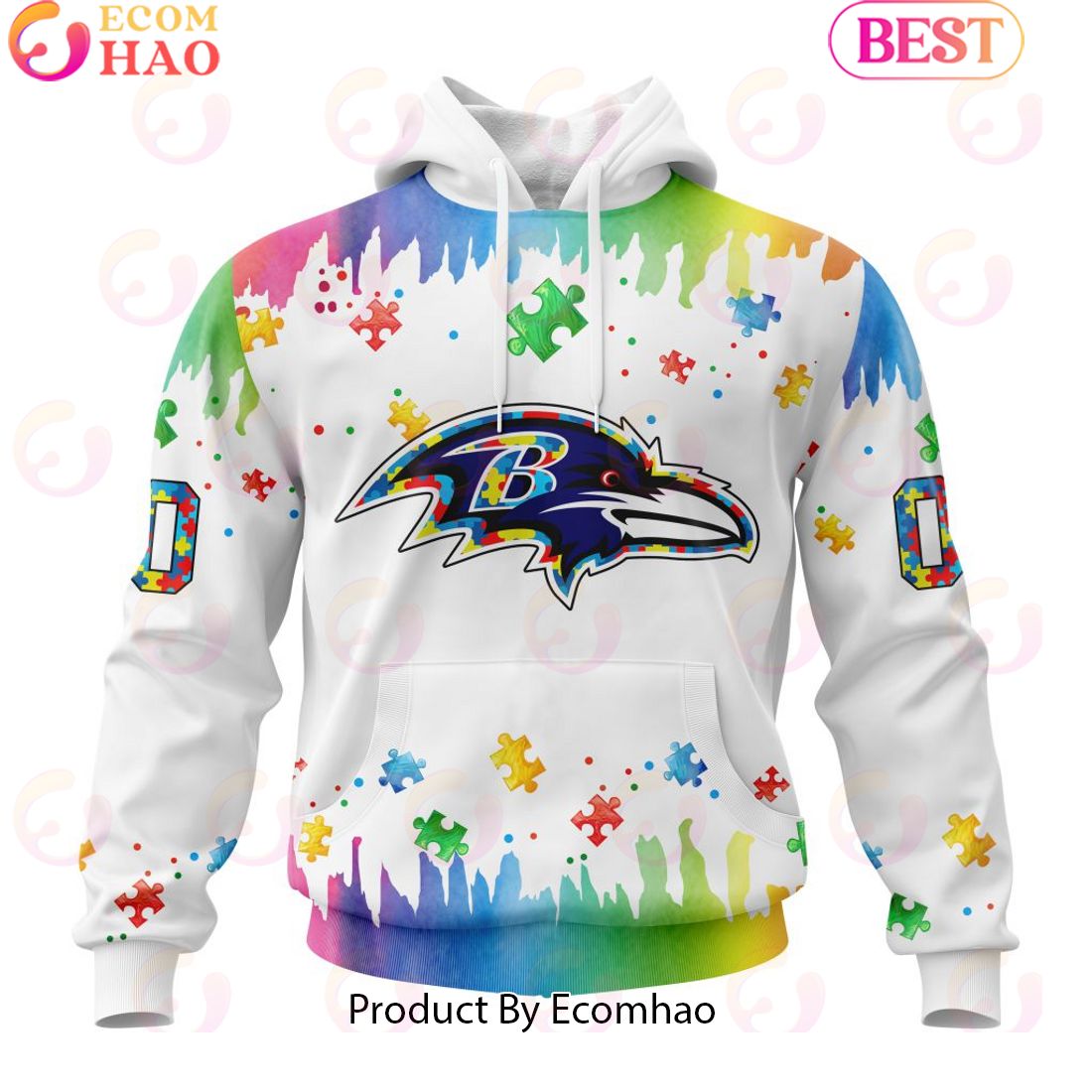 NFL Baltimore Ravens Special Autism Awareness Design 2023 Personalized 3D Hoodie