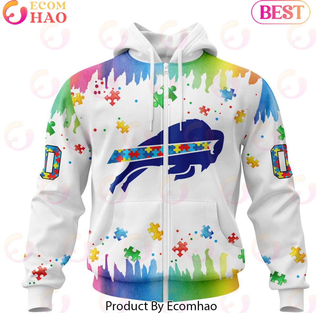 NFL Buffalo Bills Special Autism Awareness Design 2023 Personalized 3D Hoodie