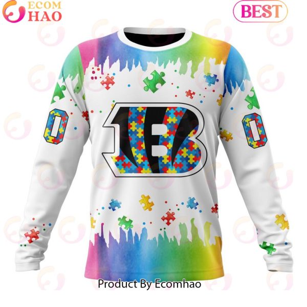 NFL Cincinnati Bengals Special Autism Awareness Design 2023 Personalized 3D Hoodie