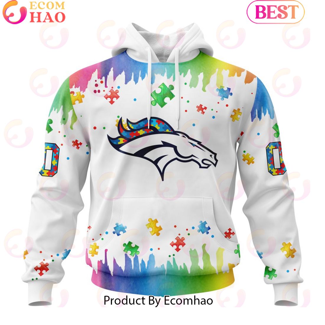 NFL Denver Broncos Special Autism Awareness Design 2023 Personalized 3D Hoodie