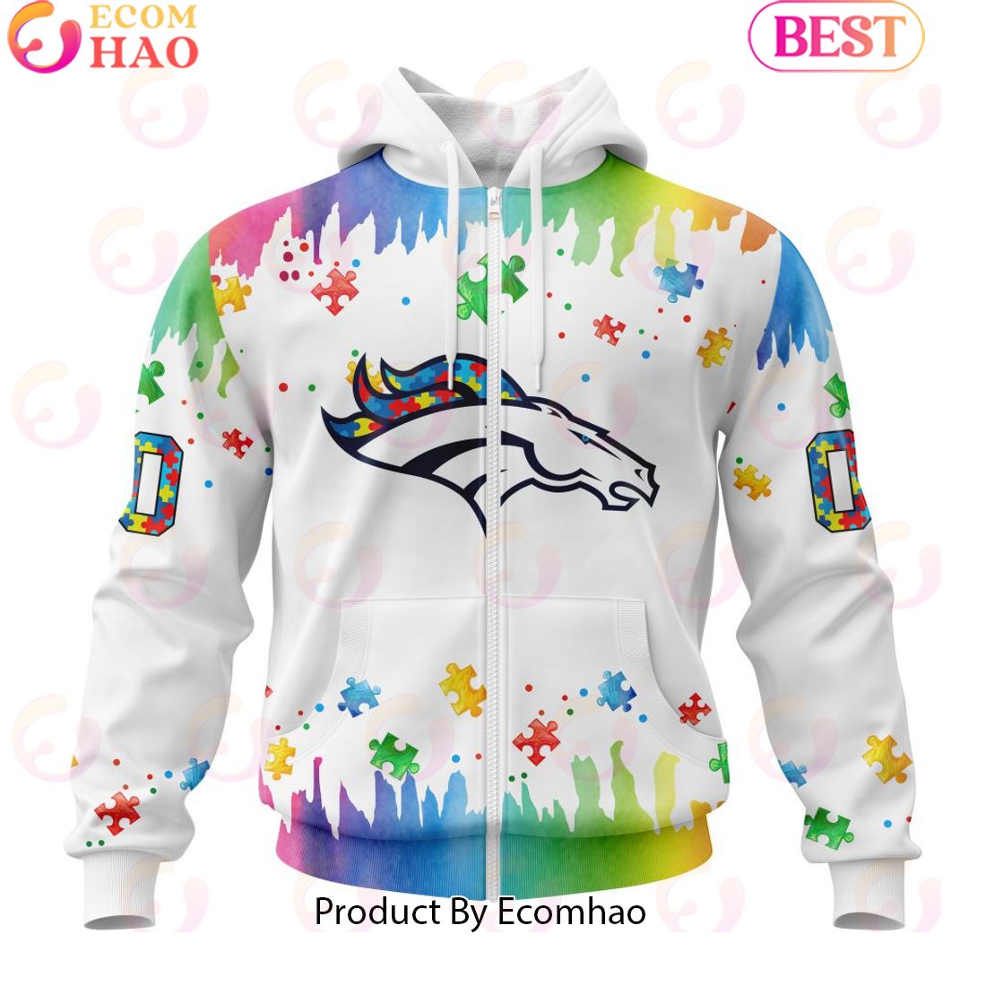 NFL Denver Broncos Special Autism Awareness Design 2023 Personalized 3D Hoodie