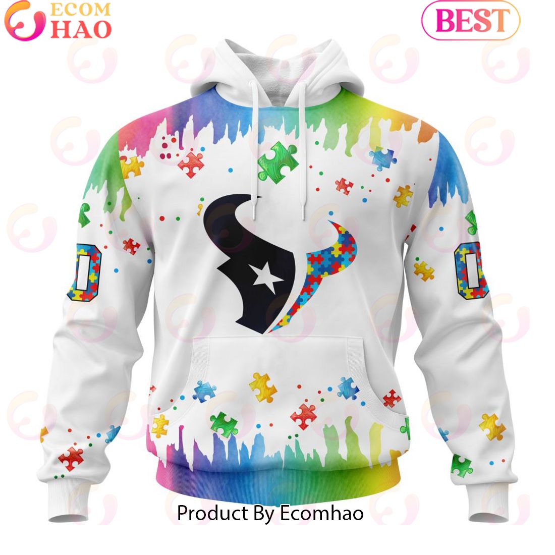 NFL Houston Texans Special Autism Awareness Design 2023 Personalized 3D Hoodie