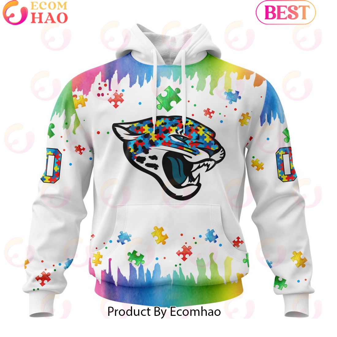 NFL Jacksonville Jaguars Special Autism Awareness Design 2023 Personalized 3D Hoodie