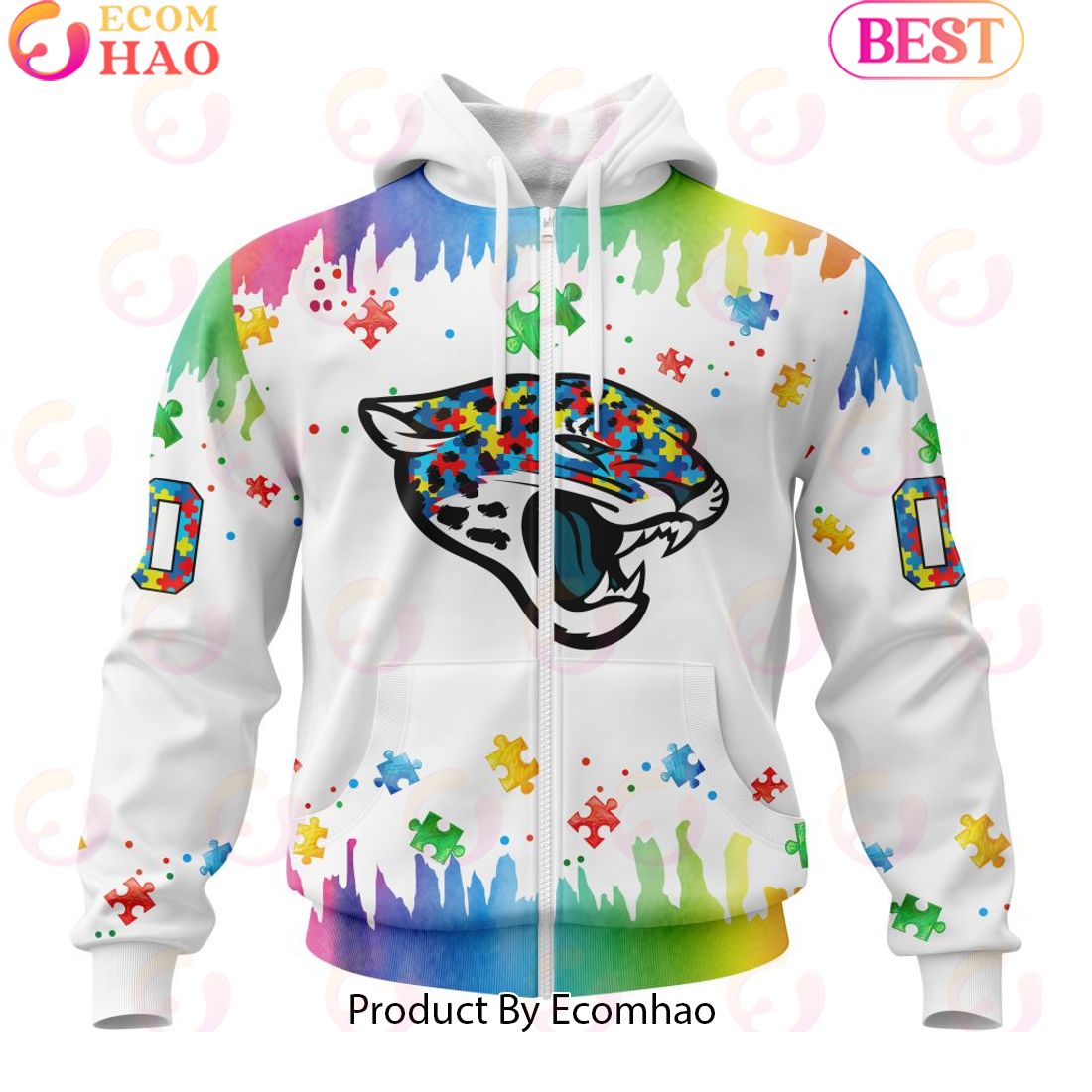 NFL Jacksonville Jaguars Special Autism Awareness Design 2023 Personalized 3D Hoodie