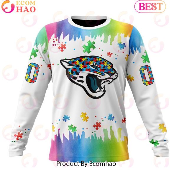 NFL Jacksonville Jaguars Special Autism Awareness Design 2023 Personalized 3D Hoodie