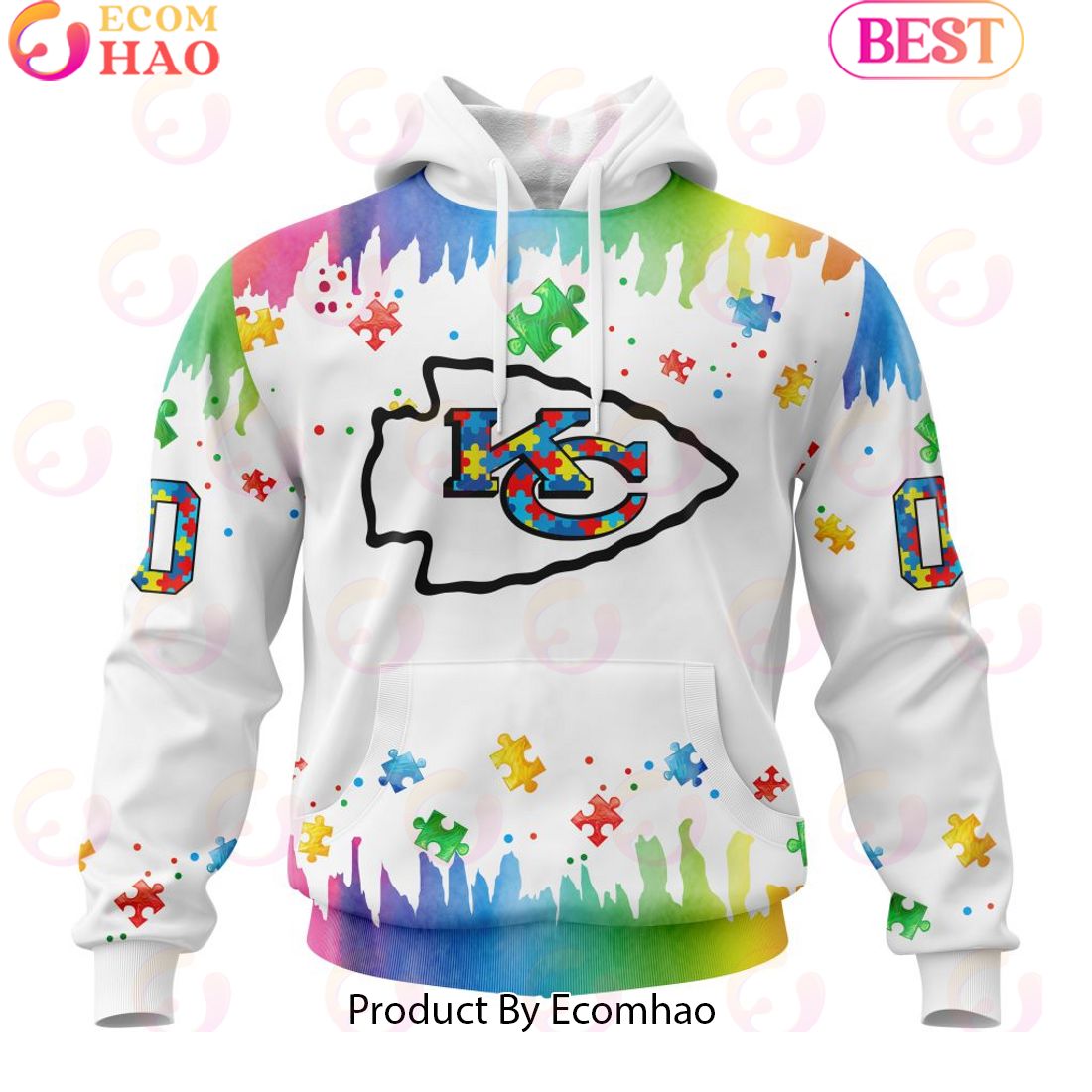 NFL Kansas City Chiefs Special Autism Awareness Design 2023 Personalized 3D Hoodie