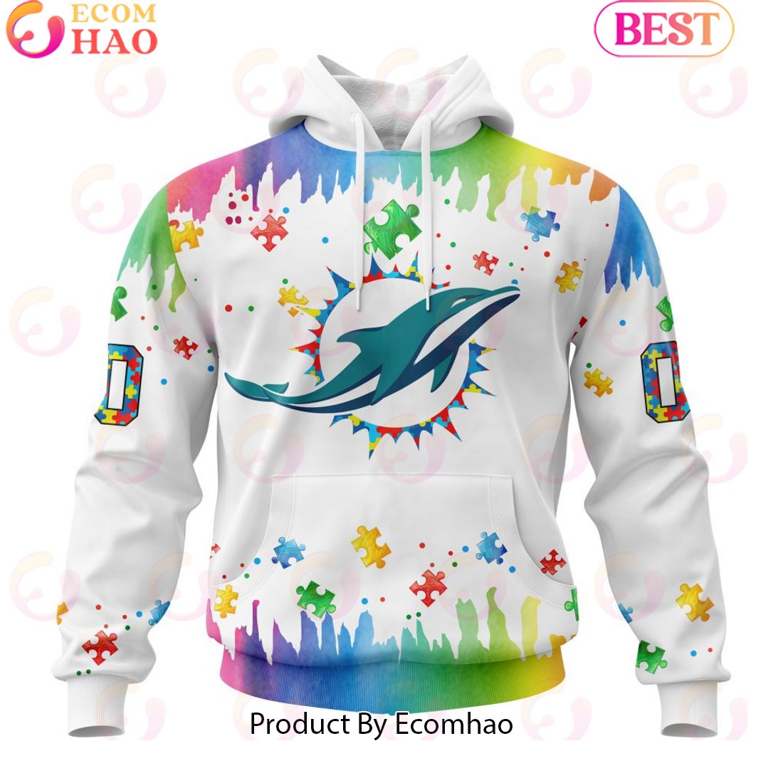 NFL Miami Dolphins Special Autism Awareness Design 2023 Personalized 3D Hoodie