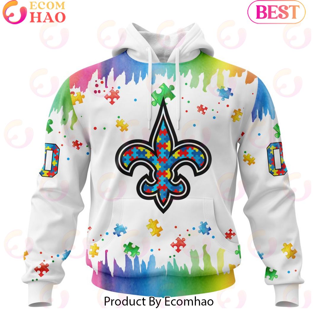 NFL New Orleans Saints Special Autism Awareness Design 2023 Personalized 3D Hoodie