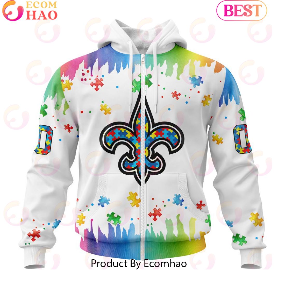 NFL New Orleans Saints Special Autism Awareness Design 2023 Personalized 3D Hoodie