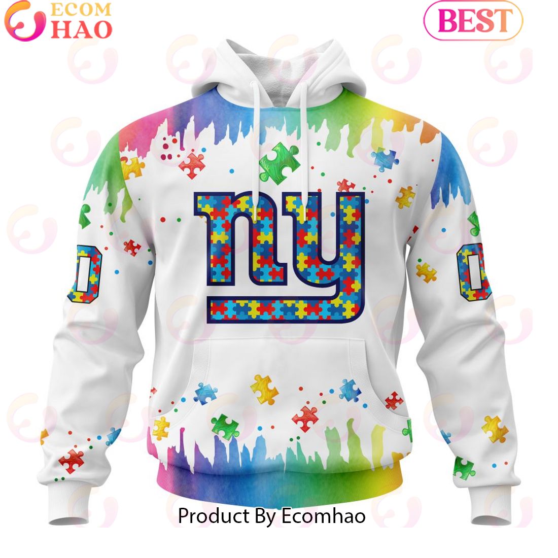 NFL New York Giants Special Autism Awareness Design 2023 Personalized 3D Hoodie