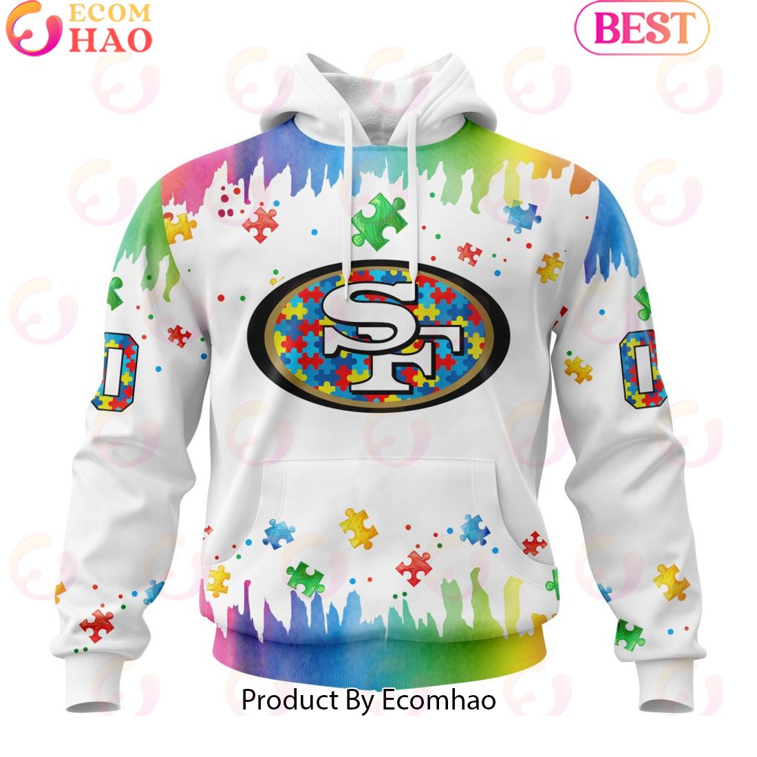 NFL San Francisco 49ers Special Autism Awareness Design 2023 Personalized 3D Hoodie