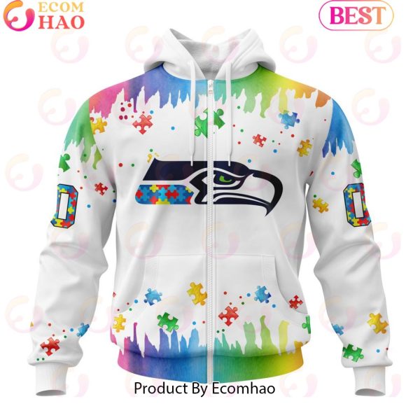 NFL Seattle Seahawks Special Autism Awareness Design 2023 Personalized 3D Hoodie