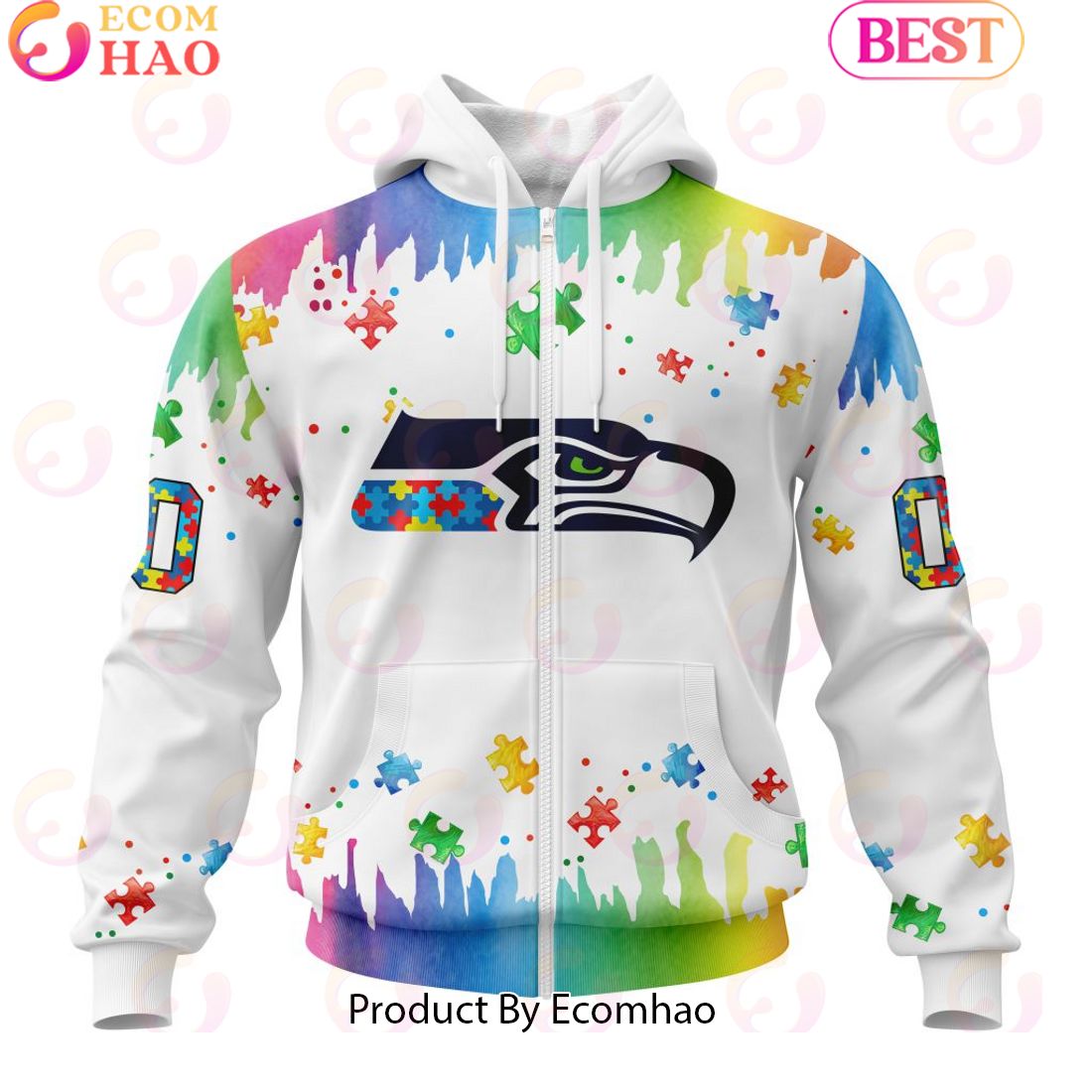 NFL Seattle Seahawks Special Autism Awareness Design 2023 Personalized 3D Hoodie