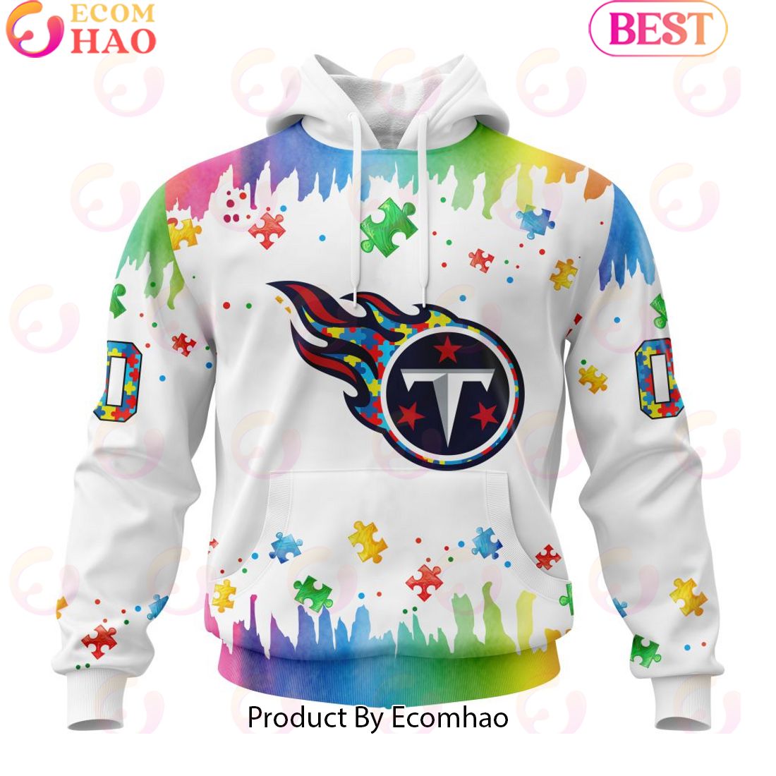 NFL Tennessee Titans Special Autism Awareness Design 2023 Personalized 3D Hoodie