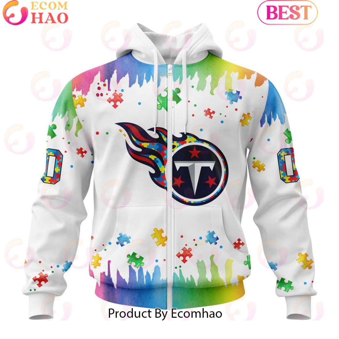 NFL Tennessee Titans Special Autism Awareness Design 2023 Personalized 3D Hoodie