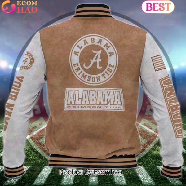 NCAA Alabama Crimson Tide Salute to Service For Veteran Day Color Custom Name Baseball Jacket
