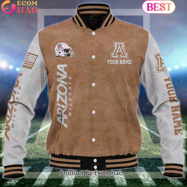 NCAA Arizona Wildcats Salute to Service For Veteran Day Color Custom Name Baseball Jacket