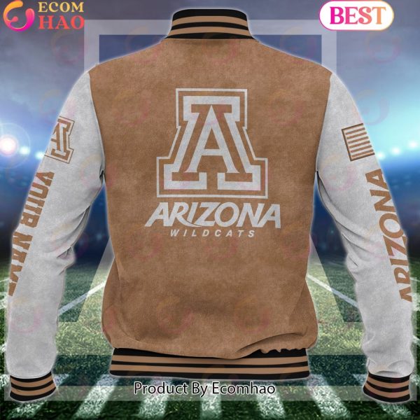NCAA Arizona Wildcats Salute to Service For Veteran Day Color Custom Name Baseball Jacket