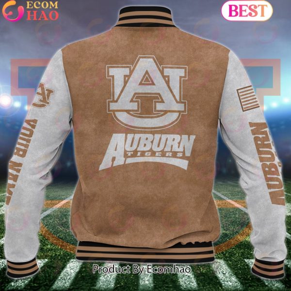 NCAA Auburn Tigers Salute to Service For Veteran Day Color Custom Name Baseball Jacket