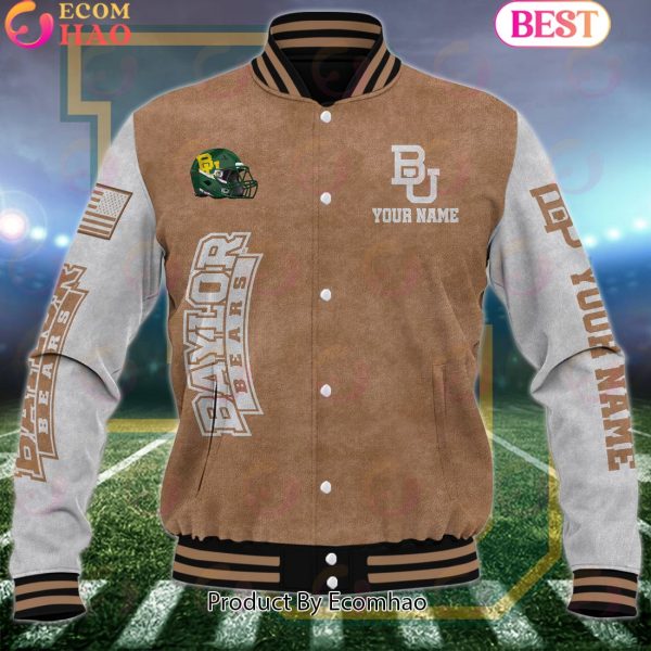 NCAA Baylor Bears Salute to Service For Veteran Day Color Custom Name Baseball Jacket