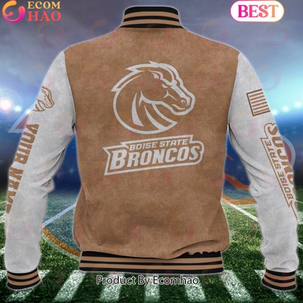 NCAA Boise State Broncos Salute to Service For Veteran Day Color Custom Name Baseball Jacket
